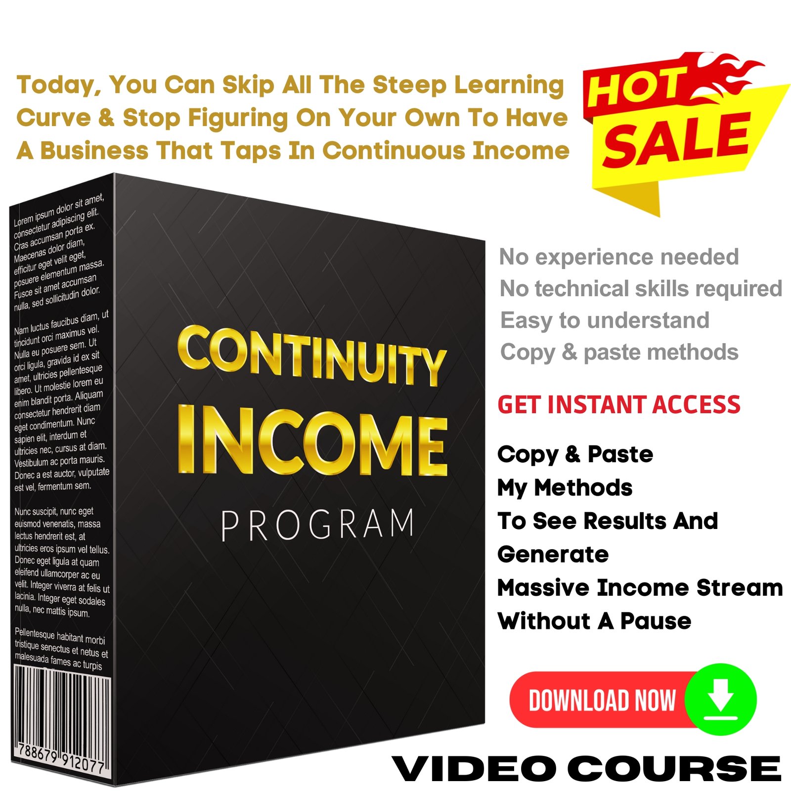 Continuity Income Program Upgrade Package (Video Course)
